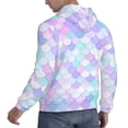 thumbnail image 6 of Rateoe Rainbow Scales Pattern Mens Hoodie, Pullover Hooded Sweatshirt, Kangaroo Pocket Hoodie Ideal for Daily Wear, Travel and Home-X-Large, 6 of 7