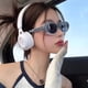 thumbnail image 3 of Gafas de sol de moda de verano con montura pequeña para hombres y mujeres, gafas de sol sencillas estilo ojo de gato retro neutrales, 3 of 6