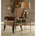 thumbnail image 6 of Bowery Hill Contemporary Metal/Tempered Glass Side Table in Gold, 6 of 7