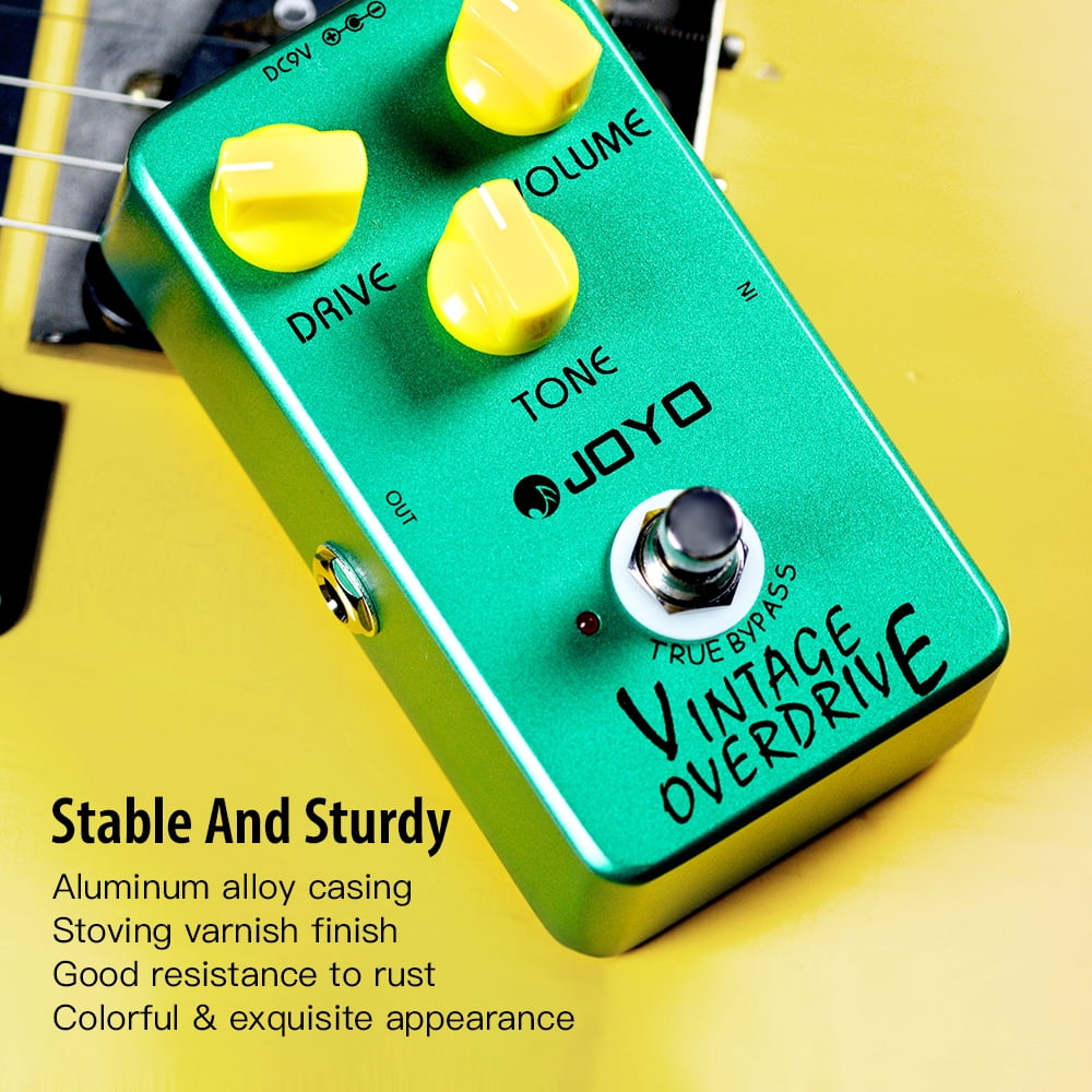 JOYO Warm Smooth Overdrive Effect Pedal, 3-Knob Control for Blues Rock Rhythm & Lead for Home Practice