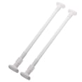 thumbnail image 1 of HAMPPLIES 2 Pcs Tringle à Rideau Réglable Élégante Blanche ABS pour Salle de Bain Pratique, 1 of 8