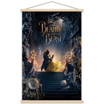 Disney Beauty And The Beast - Triptych 2 Wall Poster with Wooden Magnetic Frame, 22.375" x 34"