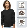 thumbnail image 7 of Unisex Lightweight Long Sleeve Crewneck Sweatshirt, 55 Cotton/45 Polyester Flecce Winter Sweater (Black , M), 7 of 7