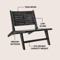 thumbnail image 2 of JONATHAN Y Leo Mid-Century Modern Wood Armless Outdoor Lounge Chair, Black, PAT2000C, 2 of 5