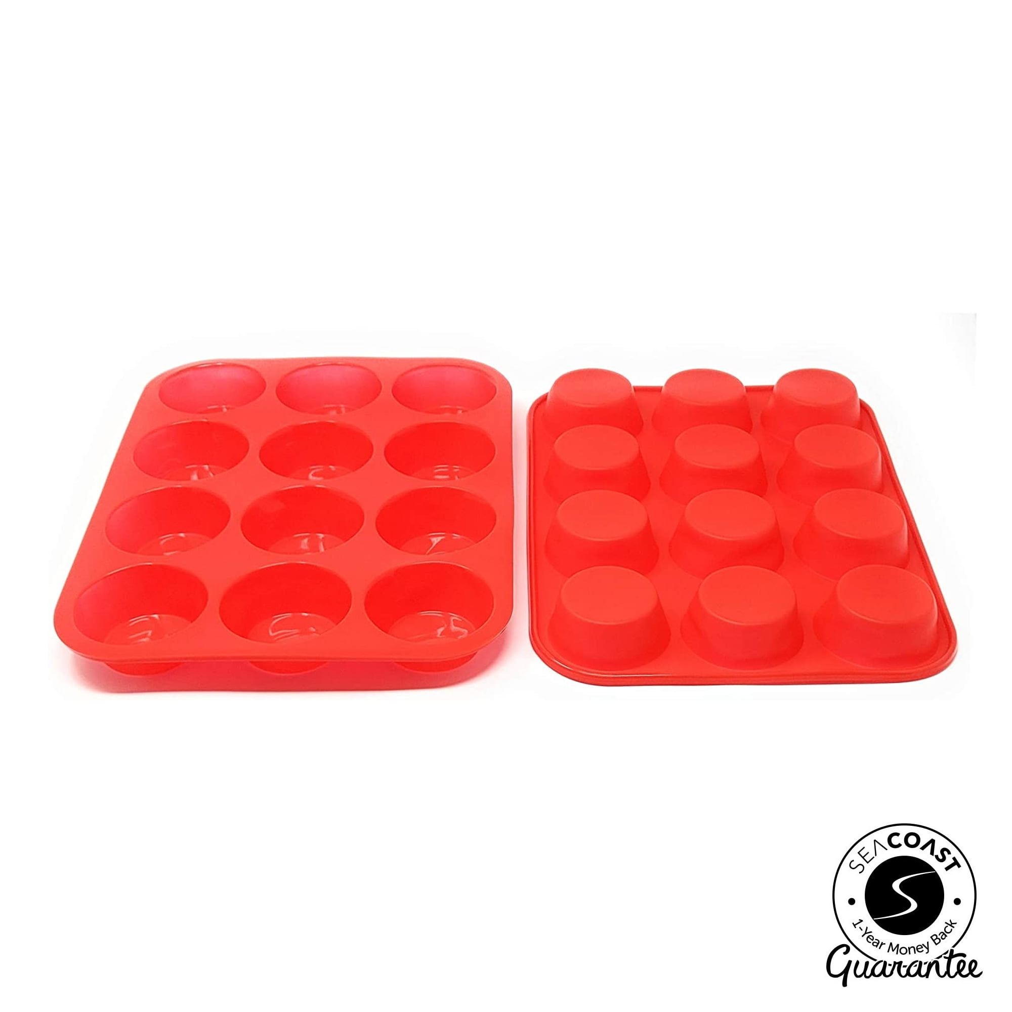 2Pcs Silicone Baking Cups Food Grade Mould Tray for Muffin Mousse Chocolate 