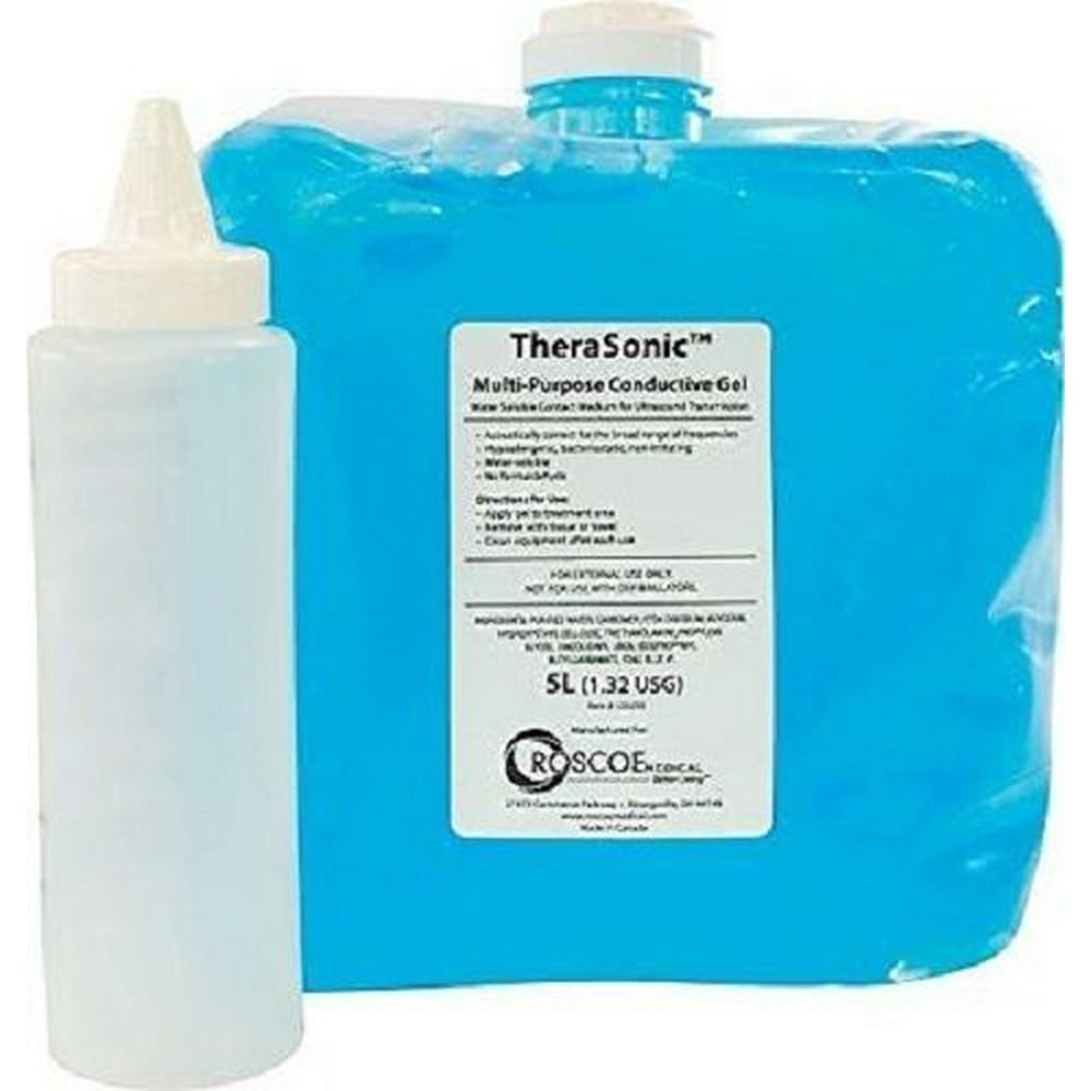 Therasonic 5 Liter Ultrasound Transmission Gel Plus Bottle Aquasonic