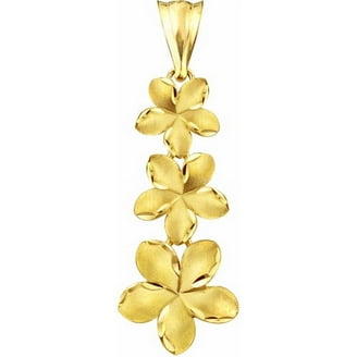 10kt Gold Rose Flower Charm Pendant - Walmart.com