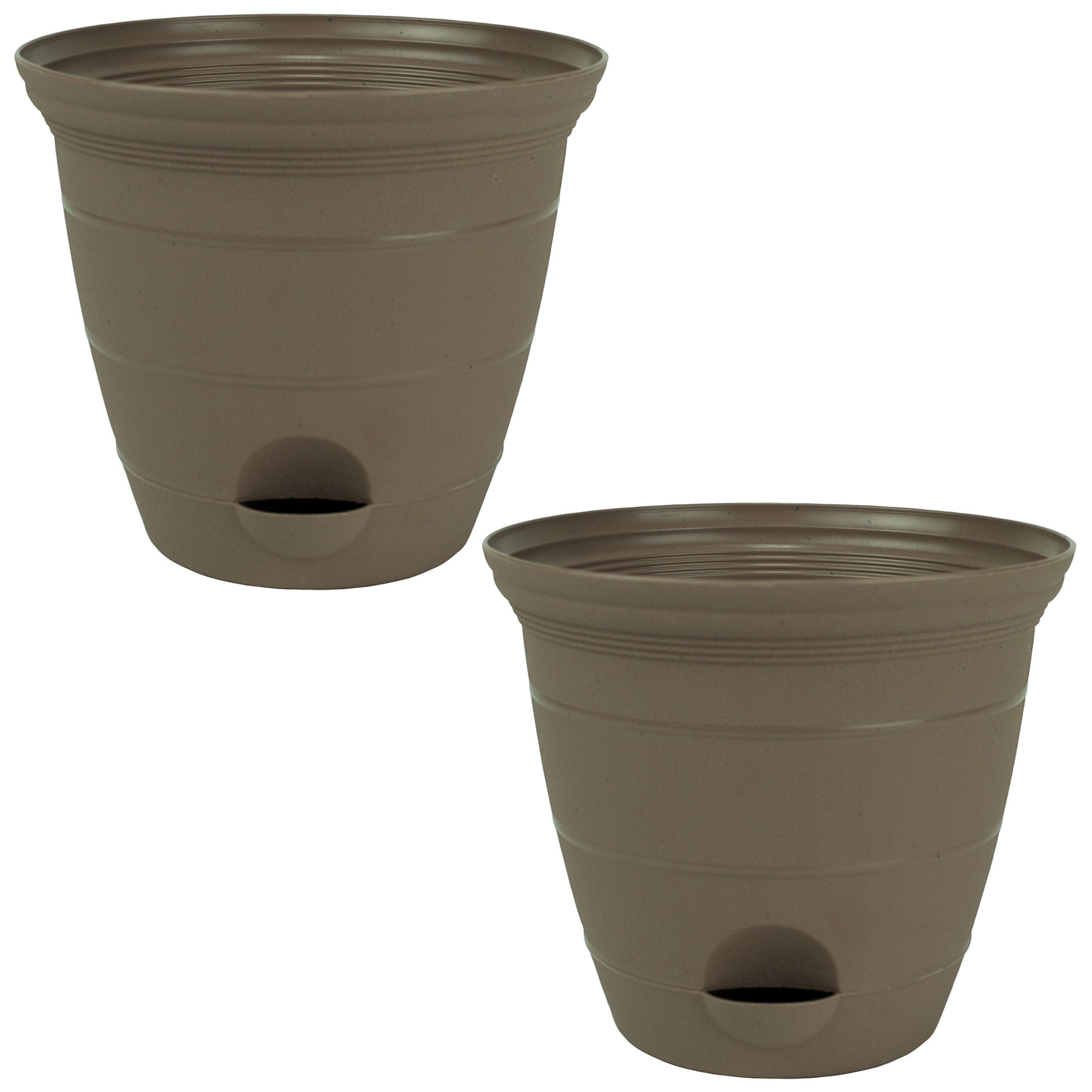 2 Pack 6 Inch Plastic Self Watering Flower Plant Pot