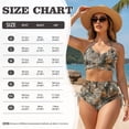 thumbnail image 7 of Xoenoiee Hunting Camo Print Women's 2 Piece Bikini Set V Neck Bathing Suits for Women Adjustable Spaghetti Straps High Cut Swimsuit 2026, 3XL, 7 of 7