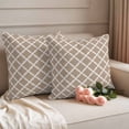 thumbnail image 3 of Pack of 2 Outdoor Pillow Covers 20x20 Inch Waterproof Modern Beige Geometric Throw Pillow Covers,Decorative Couch Pillow Shams Protectors Abstract Art Morocco Aesthetic Patio Cushion Pillowcases, 3 of 8