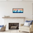 thumbnail image 3 of Stupell Industries Geometric Sailboats Scenery Transportation Painting Black Framed Art Print Wall Art, 30 x 13, 3 of 9