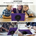 thumbnail image 5 of Samsung Galaxy Tab A 10.1 Case 2019 SM-T510/T515/T517, Dteck Shockproof Rugged Protective Case Cover with 360 Rotating Stand,Hand Strap & Shoulder Strap for Galaxy Tab A 10.1 2019, Purple+Black, 5 of 7