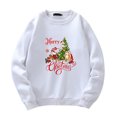 thumbnail image 1 of Hombres Navidad Casual Árbol de Navidad Estampado Cuello redondo Manga larga Suéter Tops Blusa Pompotops  oipoqjl18414, 1 of 5