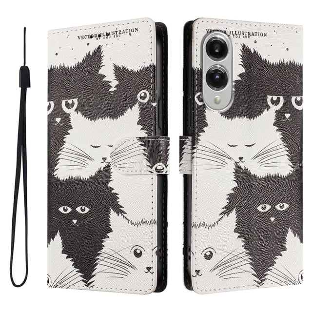 FOXDOCK Funda Tipo Cartera para Samsung Galaxy S25 Edge con Soporte y Correa – Diseño de Patrones Lindos