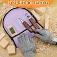 thumbnail image 6 of 7 in 1 Wood Carving Tools Kit with Carving Hook Knife Wood Whittling Knife Chip Carving Knife Gloves Carving Knife Sharpener for Beginners Woodworking kit, 6 of 11