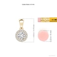 thumbnail image 3 of ANGARA Natural Diamond Halo Pendant in 14K Yellow Gold for Women (Size-4.5mm | Color-H | Clarity-SI2) | April Birthstone, Birthday, Anniversary, Jewelry Gift for Women | Natural Diamond Necklace, 3 of 7