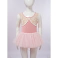 thumbnail image 2 of TSSOE Girls Ballet Leotard Dress Gymnastics Dance Set Lace Trim Athletic Tutu Skirt Modern Dancewear Pink 5-6, 2 of 7