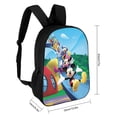 thumbnail image 2 of Mickey Mouse Clubhouse+-theme Backpack, Campus style schoolbag Bookbag with Adjustable Shoulder Straps And Large Zip Compartment, Unisex Travel Bags.17”, 2 of 6