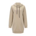 thumbnail image 4 of Vedolay Womens Sweatshirts Fashion 2023 Half Zip Pullover Sweatshirts Quarter Zip Oversized Hoodies Zip up Jacket Khaki,3XL, 4 of 5
