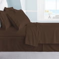 thumbnail image 2 of Swift Home  Premium Ultra Soft Microfiber 6-Piece Sheet Set with Extra Pillowcases Brown Full, 2 of 5