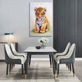 thumbnail image 5 of Cute Tiger Cub Canvas Wall Art Vintage Abstract Modern Aesthetic Home Decor Print for Bedroom Living Room Office, 5 of 8