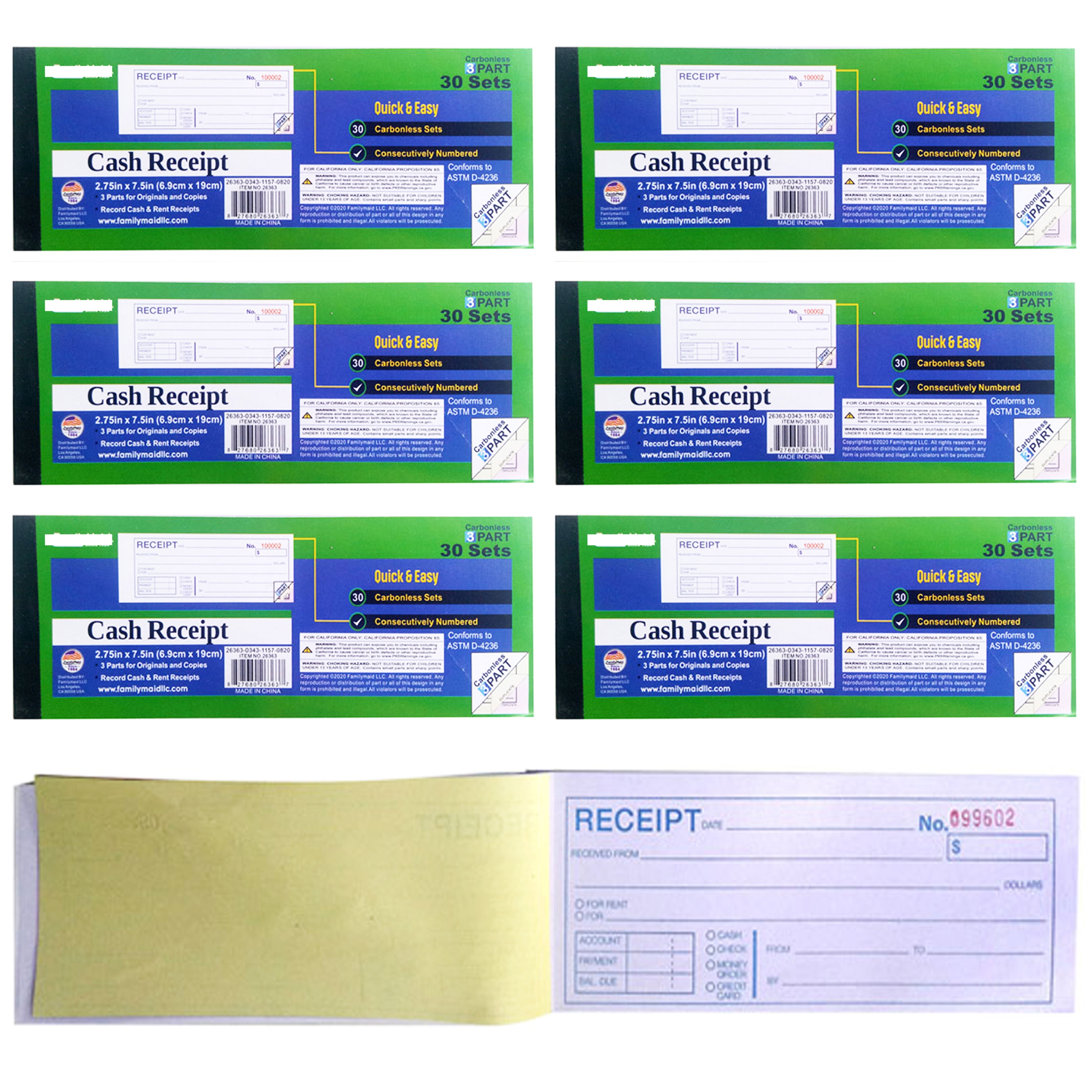 Details about   4x Silvine Duplicate Cash Receipt Book 60 Sheets Gummed 63 x 106mm 228 