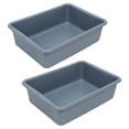 thumbnail image 1 of OULII Dishpan For Washing Dishes Plastic Storage Bin 2Pcs, 1 of 8