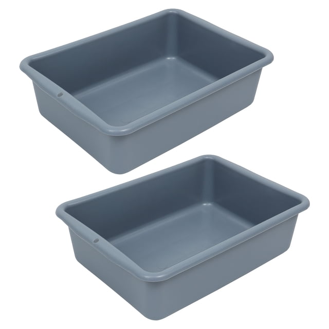 OULII Dishpan For Washing Dishes Plastic Storage Bin 2Pcs