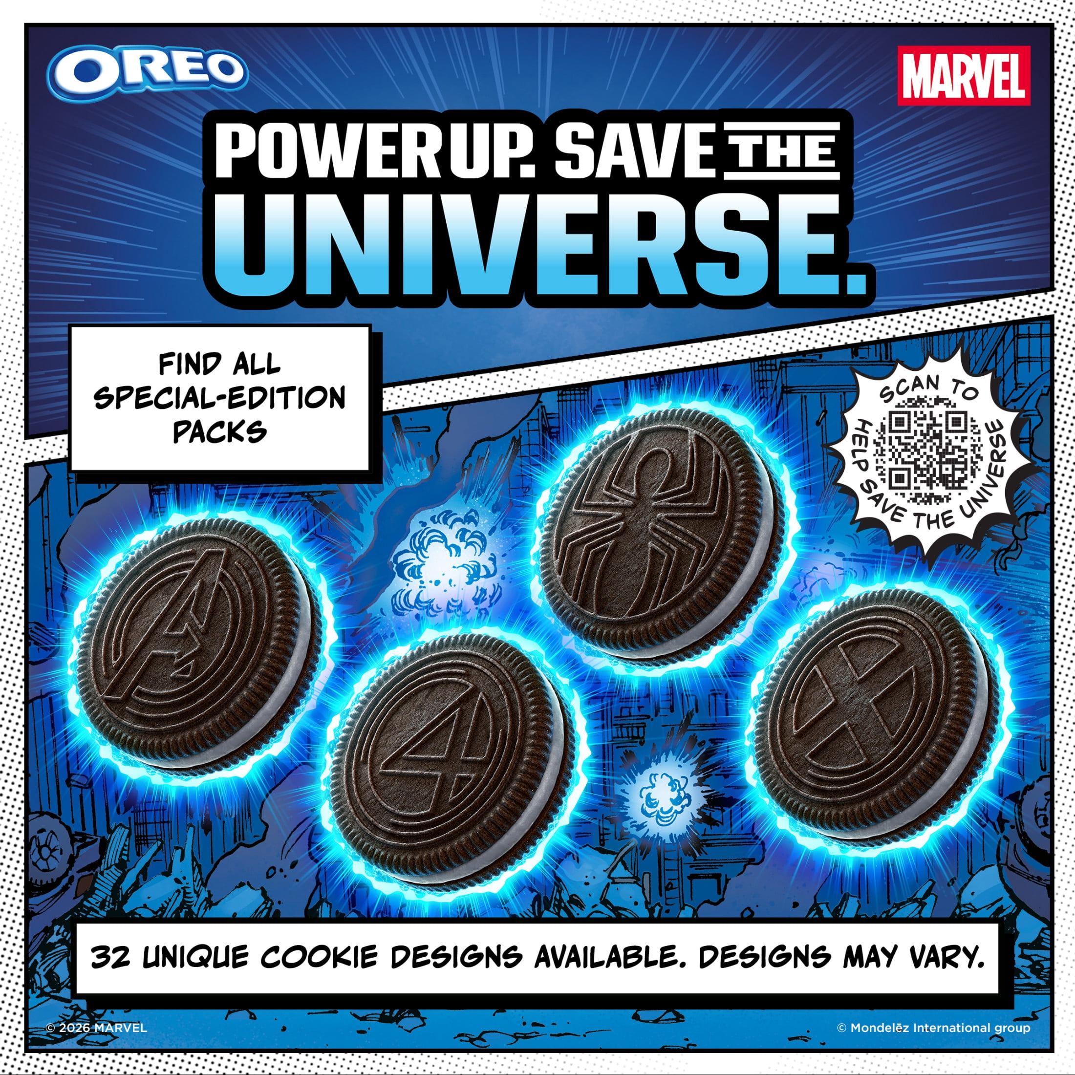 MARVEL OREO Stuf of Legends Chocolate Sandwich Cookies, Special Edition, 10.68 oz