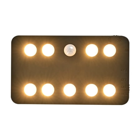 

COFEST Motion Sensor LED Lights Under Cabinet Lights 9 LED Stick-On Anywhere Magnetic Closet Lights Ideal For Closet Cabinet Safe Hallway Stairway Kitchen Black