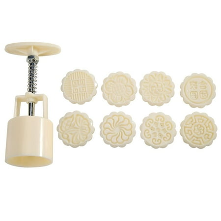 

Tiyuyo Flower Printed Mooncake Mold Hand Pressed Cake Decor Mid-autumn Baking Tool