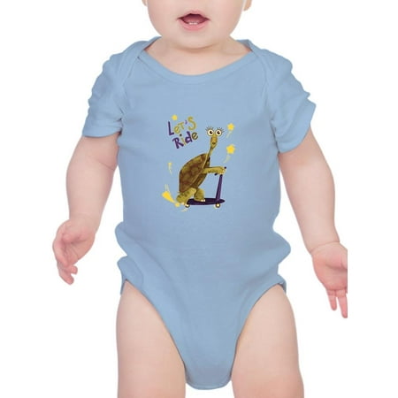 

Turtle On Scooter Happy Cartoon Bodysuit Infant -Image by Shutterstock Newborn