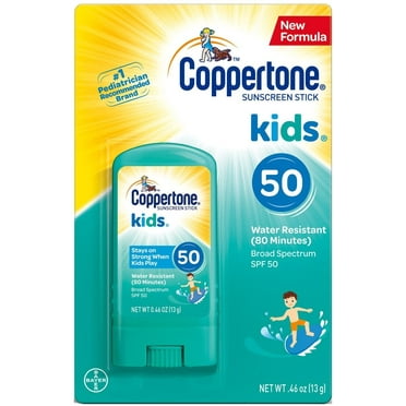 Coppertone Kids Sunscreen Stick Broad Spectrum SPF 50, 0.46 Oz