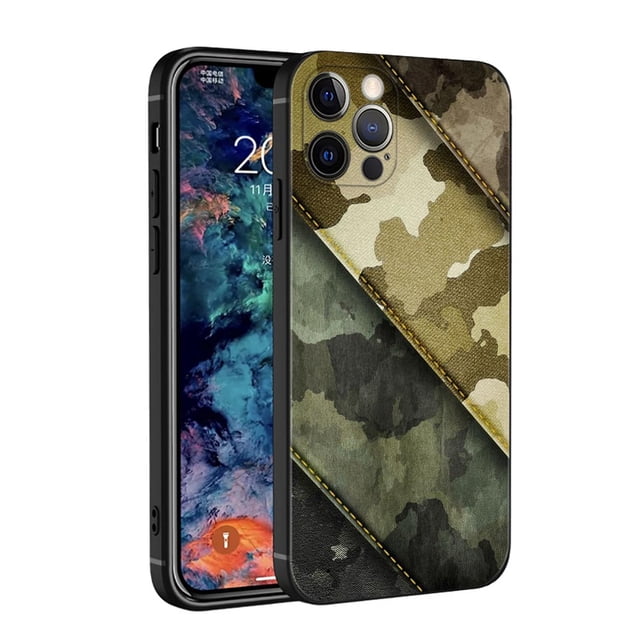 Coque de téléphone portable motif camouflage militaire pour iPhone, iPhone 14, 14, 11, 12 Pro, XS, Poly Max, 8, 7, 6 Plus, 6S, 12Mini Shell, CamSolomon qiuyongming unisex