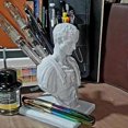 thumbnail image 5 of Desk pen holder, bust pen holder, pen storage office decoration pen holder, cool desk gadgets for men, novelty gifts for classmates 26-27s, 5 of 5