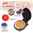 thumbnail image 3 of WJCA Compact 5" Heart Waffle Maker, Adjustable Browning Control & Non-Stick Cooking, Perfect for Stuffed Waffles, Pink Appliance., 3 of 9