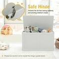 thumbnail image 4 of Costway Coffre à Jouets en Bois pour Enfants, Banc de Rangement avec Couvercle Rabattable et Charnière de Sécurité, 4 of 10