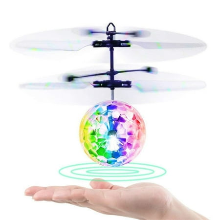 Hand Flying UFO Ball LED Mini Induction Suspension RC Aircraft Flying Toy Ball Christams Gift for Boys and (Best Toys For Boys Age 7)