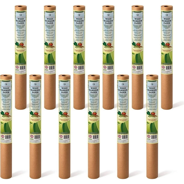 Codllyne Organic Weed Barrier Paper with Fertilizer (12 Rolls Covers