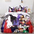 thumbnail image 2 of Mypall Inuyasha 3-piece Set Bedding Set 3d Print Comforter Cover With Zipper Forteens And Kids Adults Soft Microfiber Bedspread Cover, 2 of 5