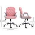 thumbnail image 3 of Vinsetto Height Adjustable Home Office Chair with Button Tufted Backrest, 3 of 10