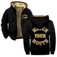 thumbnail image 2 of Josiah Queen Watch Your Mouth Zipper Hoodies Women Men Jacket Parkas Long Sleeve Fashion Streetwear Coat, 2 of 3