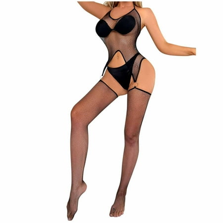 

Womens Lingerie Sexy Naughty High Elasticity Hollow Lingerie jumpsuit Cool Girl See-through Backless Bodysuit Jumpsuit