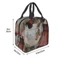 thumbnail image 3 of Fotbe Vintage Collage Girl Butterfly Bolsa Térmica con Estampado y Forro de Aluminio Grueso Bolsa de Almuerzo con Bolsillo Frontal para Hombres y Mujeres, Ideal para Trabajo, Escuela, 3 of 8
