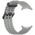 thumbnail image 4 of [Marrón Gris] Adecuado para Galaxy Watch 7 Ultra 47 Mm Mismo Correa Silicona Deportiva Correa Silicona Correa Océano (gris), 4 of 9