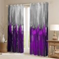 thumbnail image 2 of Homewish Purple Stripes Lines Curtains Pack of 2 (42x84 Each),Modern Graffiti Curtains Blackout,Abstract Striped Bedroom Curtains For Teens,Microfiber Bedroom Decor, 2 of 6