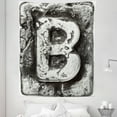 thumbnail image 1 of Letter B Tapestry, Steel Aged B with Toned Cracks and Distressed Effects Ceramic Inspired Print, Fabric Wall Hanging Decor for Bedroom Living Room Dorm, 5 Sizes, Grey Grey, by Ambesonne, 1 of 1