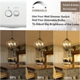 thumbnail image 4 of JERFIT 6-Light Farmhouse Orb Chandelier with Wood Beads, Dimmable Hanging Pendant Light for Dining Room Kitchen Island Bedroom Entryway, 4 of 8