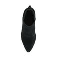 thumbnail image 6 of Blondo Neda Black Suede Waterproof Almond Toe Back Zipper Heeled Ankle Boots (Black Suede, 8), 6 of 9