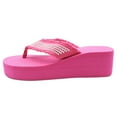 thumbnail image 2 of LAVRA Women's Platform Wedge Sandals Summer Beach Studded T Strap Flip Flops, 2 of 4